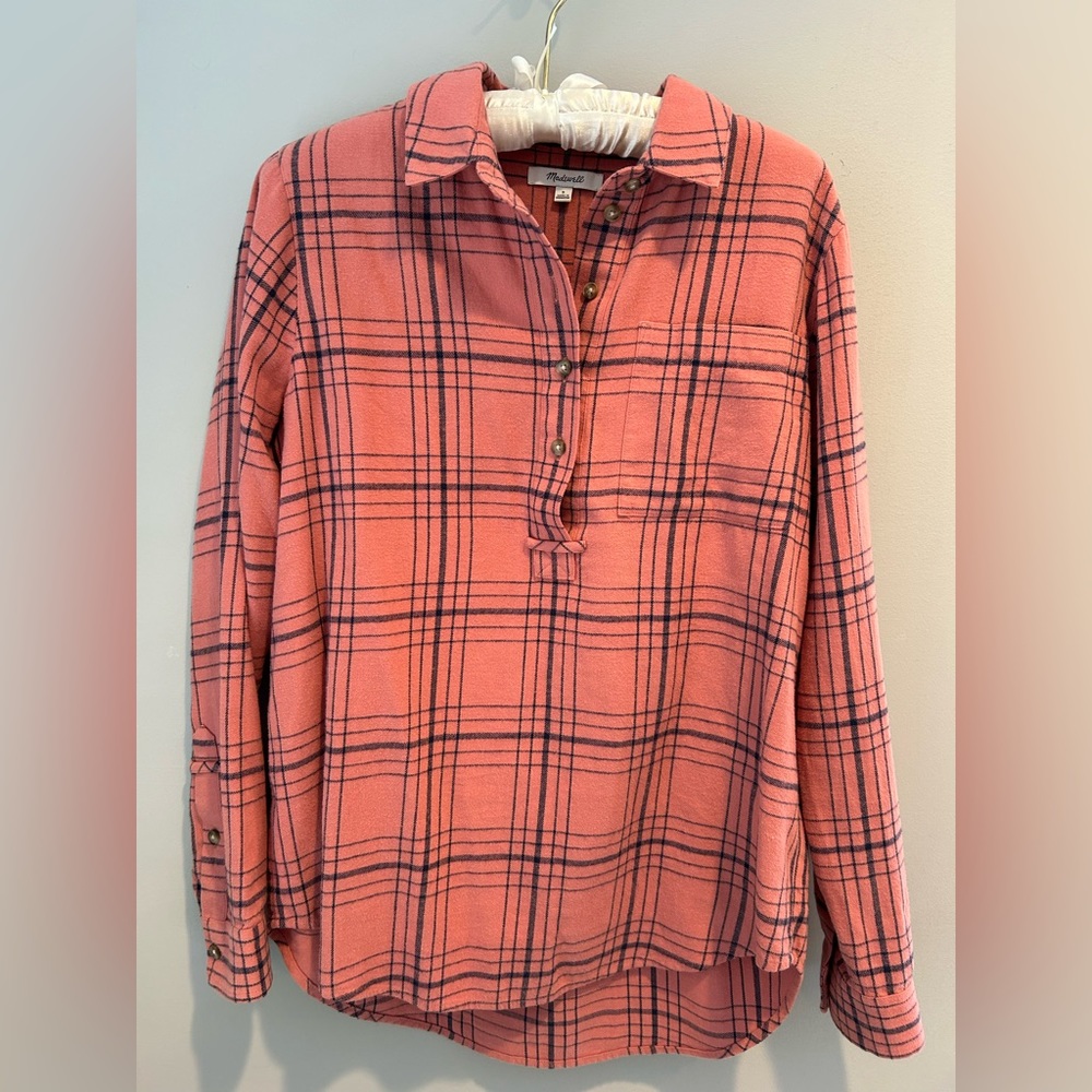 MADEWELL plaid flannel top. Size S. EUC